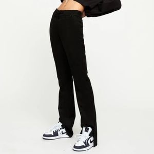 DOWN FOR SUEDE PANT BLACK